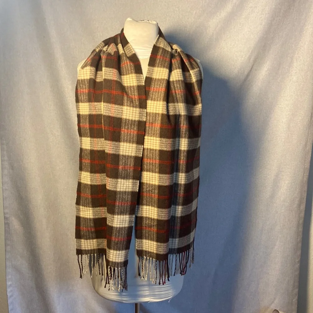 Plaid - Large Cashmere and Viscose Scarf